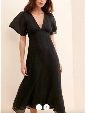 Lisa Says Gah NWT Grace Black Chiffon Dress - small